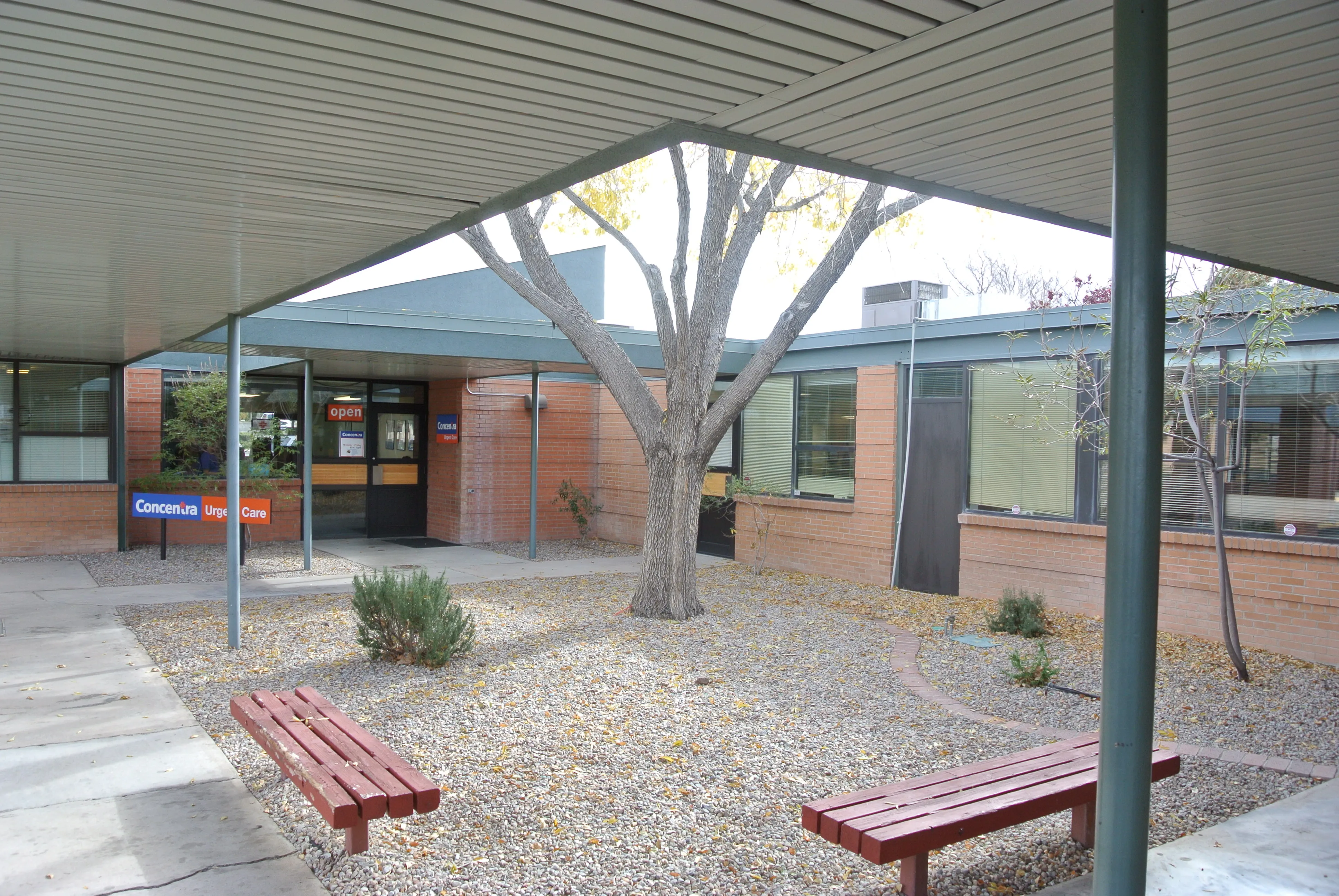 Courtyard and covered walkway