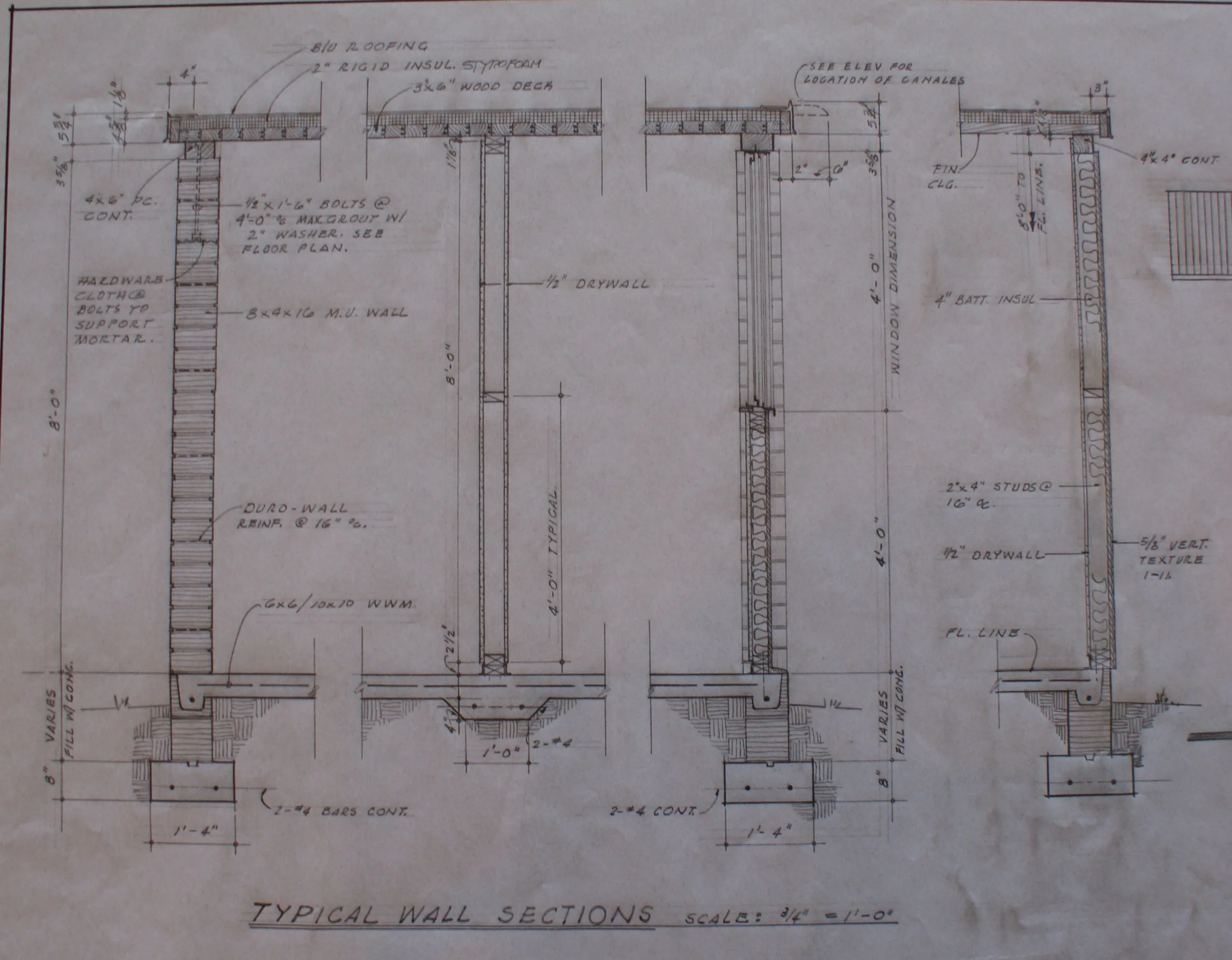 Wall sections.