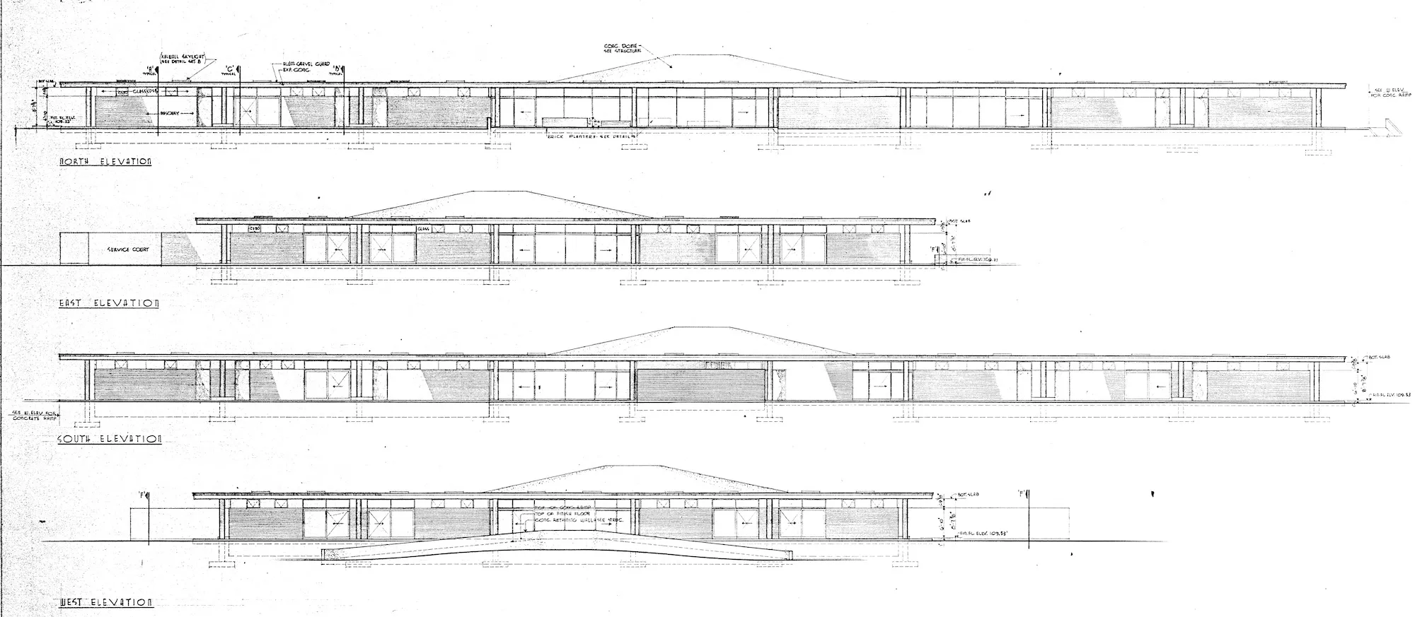 Exterior elevations.