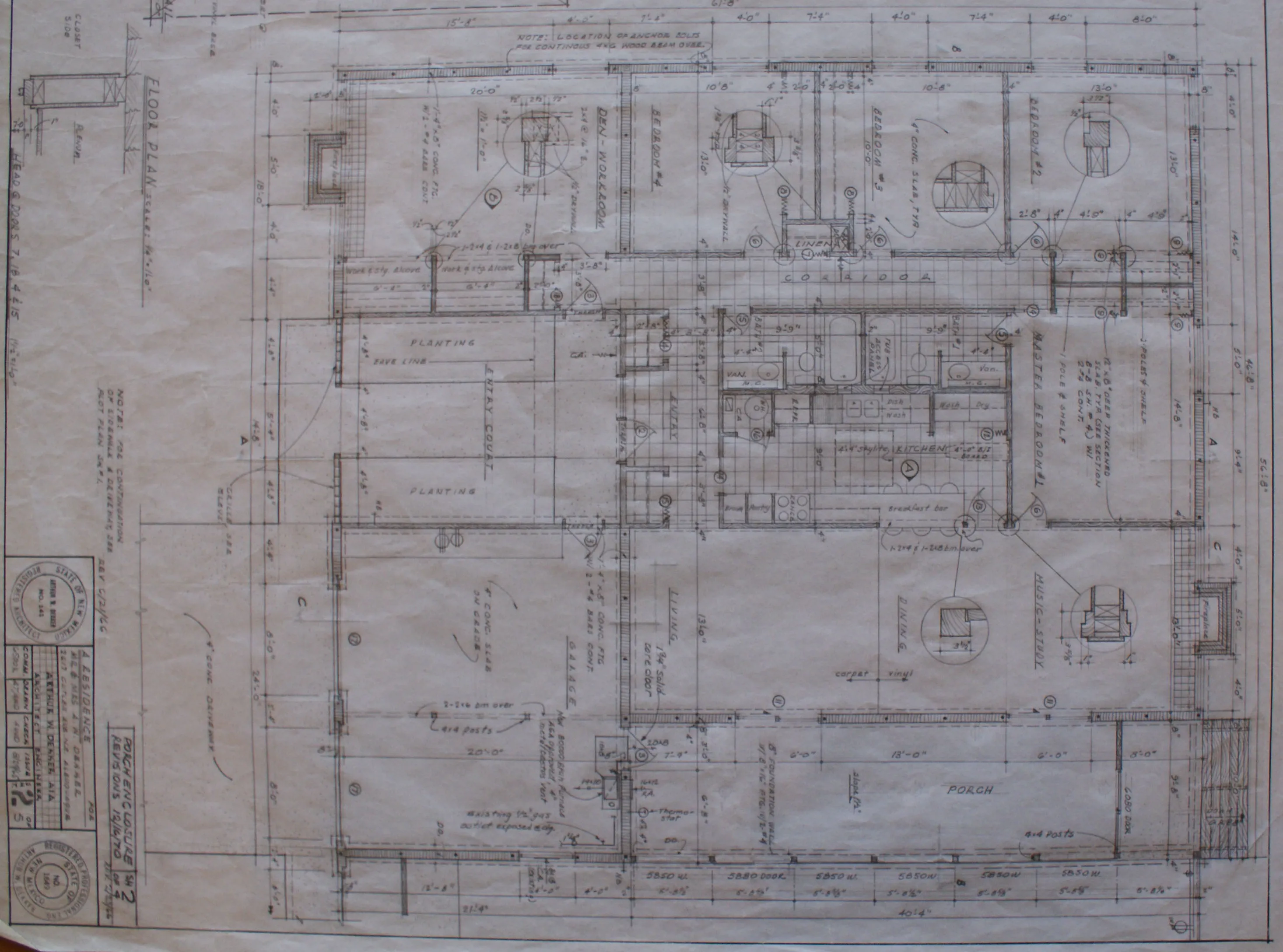 Floor plan showing detail of kitchen.