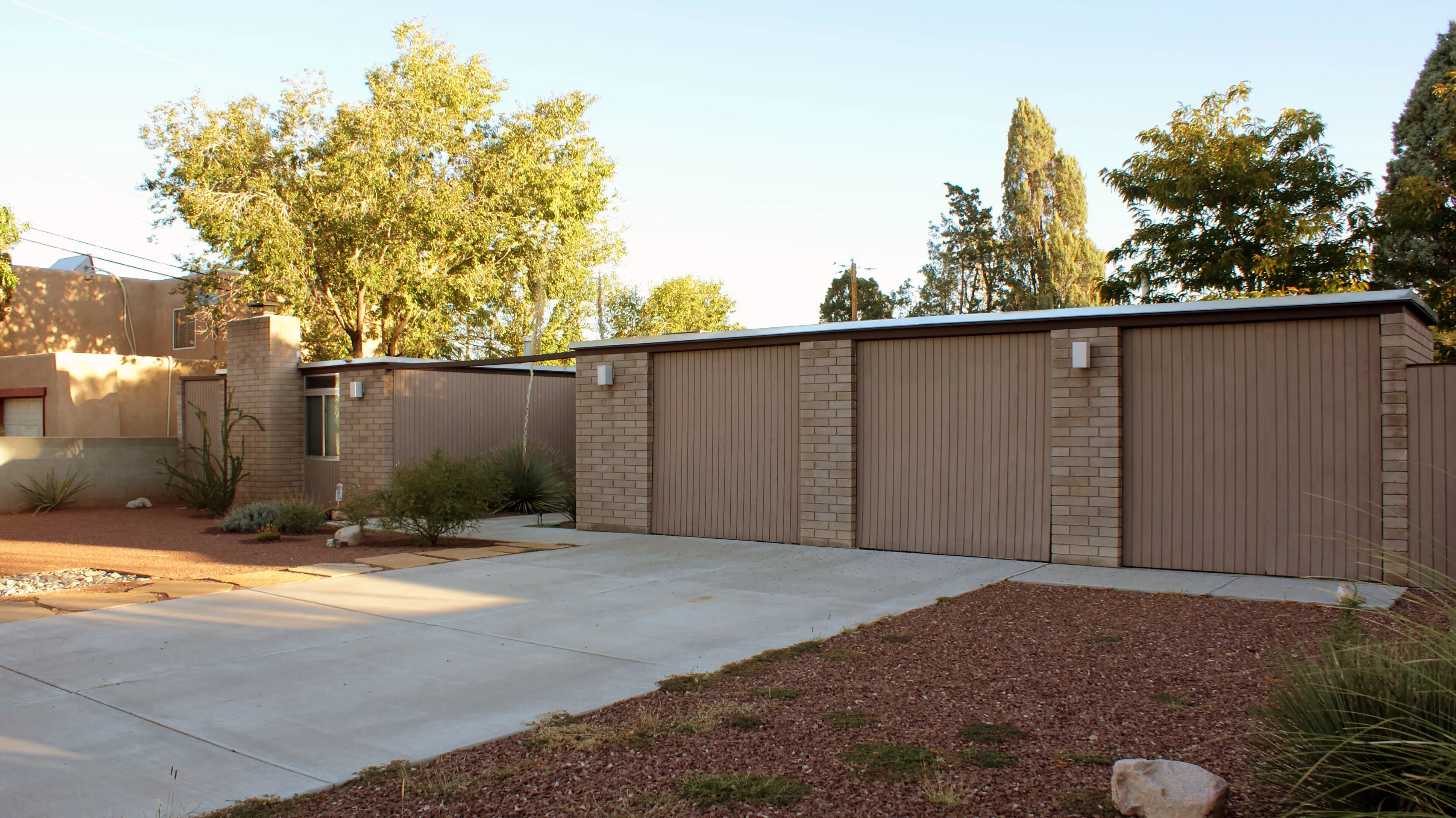 Garages and storage area.