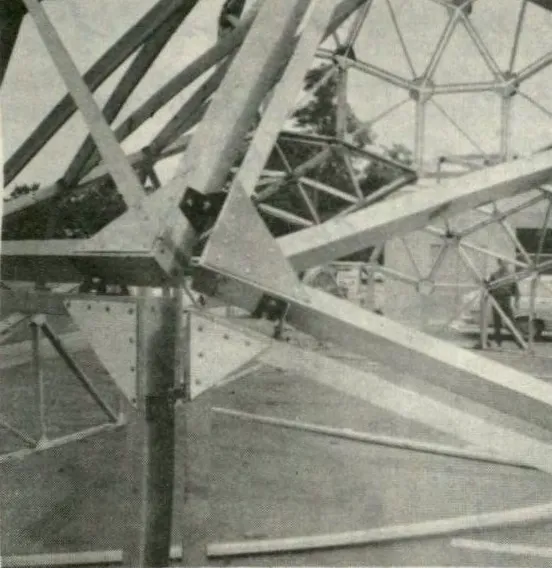 View of zome’s underlying structure, location unknown