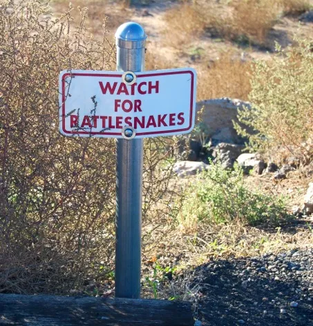 Watch for Rattlesnakes sign