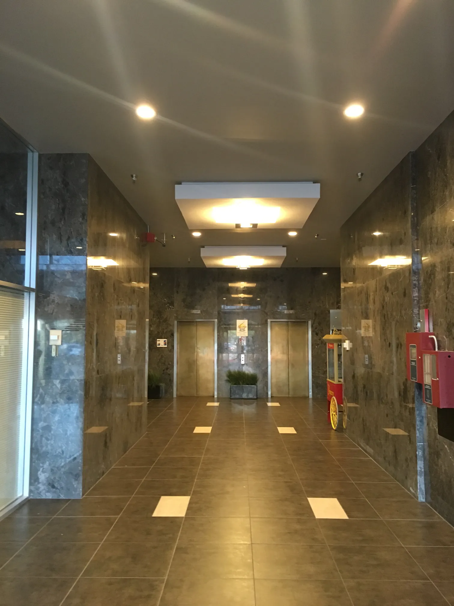 Interior lobby at the First National Bank Building East